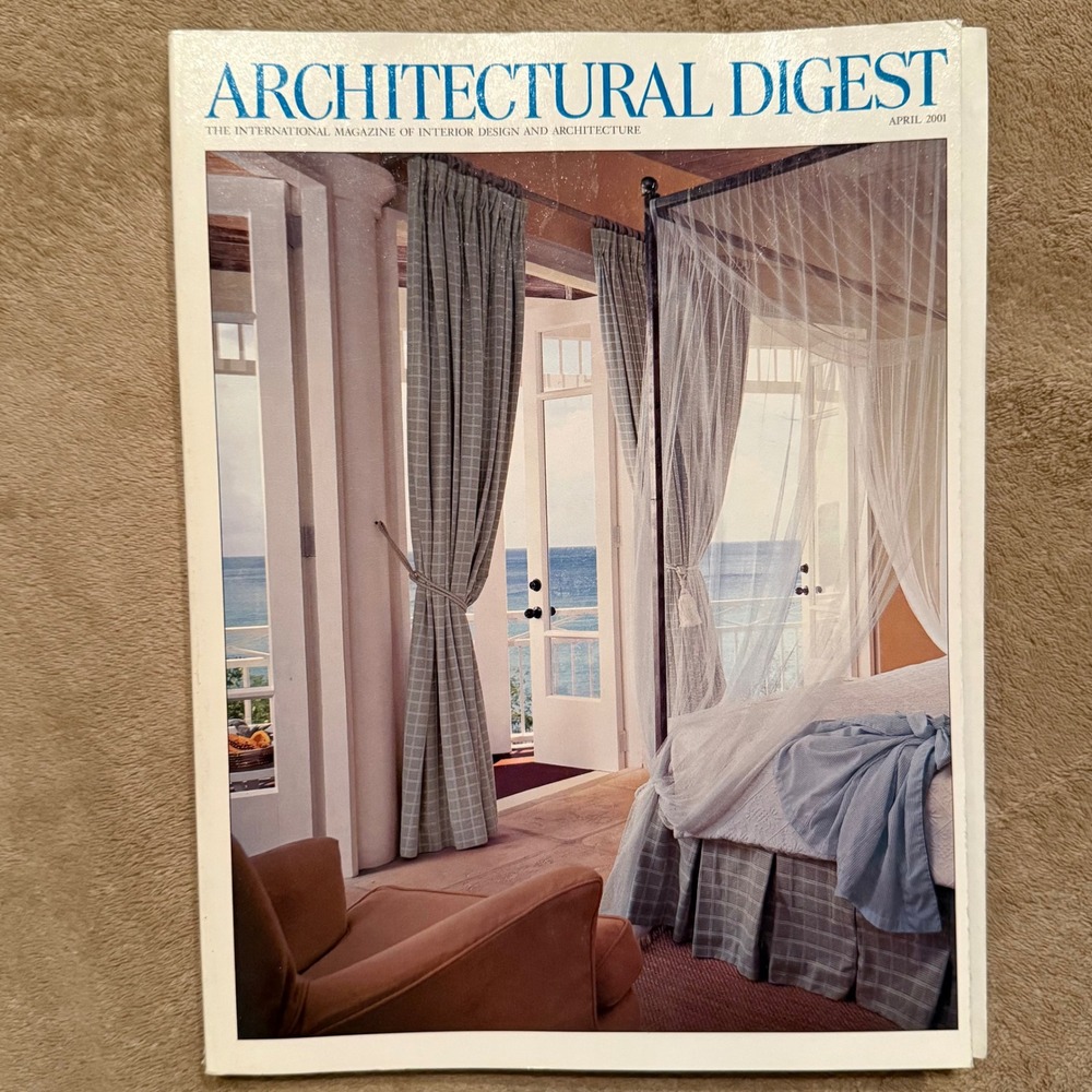 Architectural Digest April 2001 Magazine Interior Design Architecture Vintage